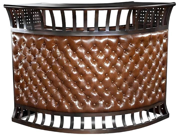 Xlmoebel Bartisch Chesterfield Stehtisch aus Leder im Vintage-Stil (Bartisch), Hergestellt in Europa