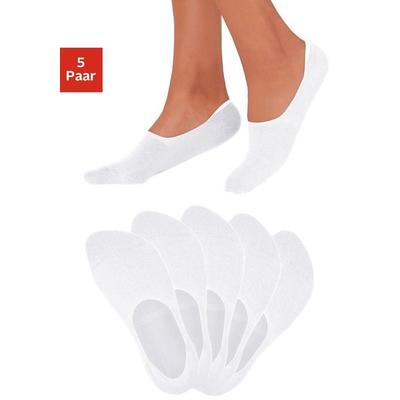 Füßlinge BENCH. "Damen Unsichtbare Sneaker Socken", Damen, Gr. 35-38, weiß, Baumwolle, Elasthan, Polyamid, uni, elastisch, Socken, für weit ausgeschnittene Schuhe, Loafers, Halbschuhen, Oxford-Schuhe
