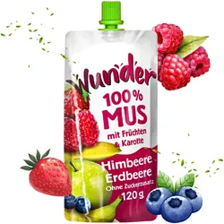 WUNDER Quetschie Mus 120g Himbeere, Erdbeere, Blaubeere