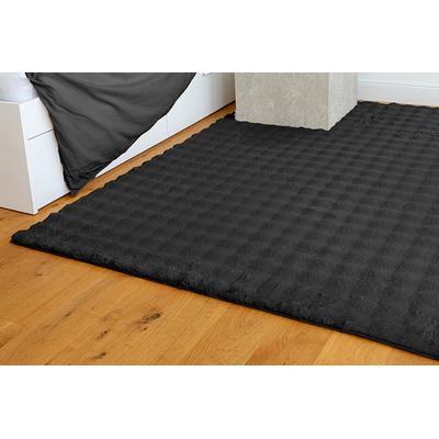 Teppich PADIRO "Hailey 125", schwarz, B:160cm H:30mm L:230cm, Polyester, Teppiche, Teppich, Softtouch