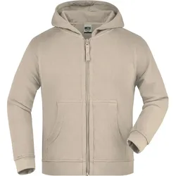 Kinder Kapuzen-Sweatjacke "JN059K" - M - stone