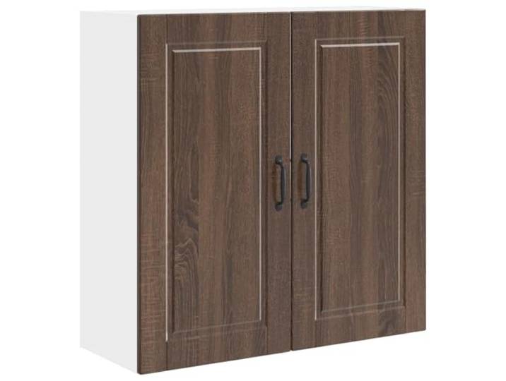 IBUQDDV Wandschrank Porto Braun Eichen-Optik 80 x 31 x 80 cm Holzwerkstoff, Wandmontage, Innenbereich, geräumige Regalböden, Gewürze, Kochgeschirr, Vorräte