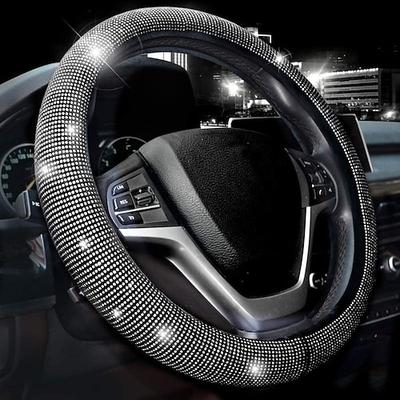 Luxus-Kristall-Diamant-Auto-Lenkradabdeckungen, glitzernde Auto-Lenkerabdeckung, Bling-Strass-Kunstdiamant-Auto-Lenkschutz