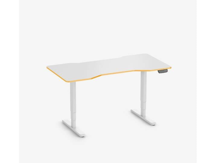 Primus Gamingschreibtisch Cockpit, Weiß Silk-Touch Sundown 160x80