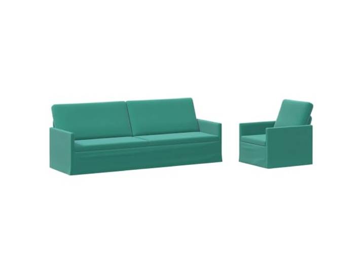 vidaXL Sofa-Set 2 pcs Türkis Samt (V) Samtpolsterung für Komfort und Style, Metallrahmen sorgt für hohe Stabilität, Für maximalen Komfort gemacht