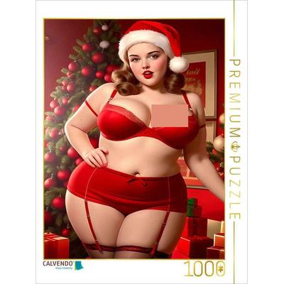CALVENDO Puzzle Frohe Weihnachten und Sexy Kurven | 1000 Teile Lege-Größe 64x48cm Foto-Puzzle für glückliche Stunden
