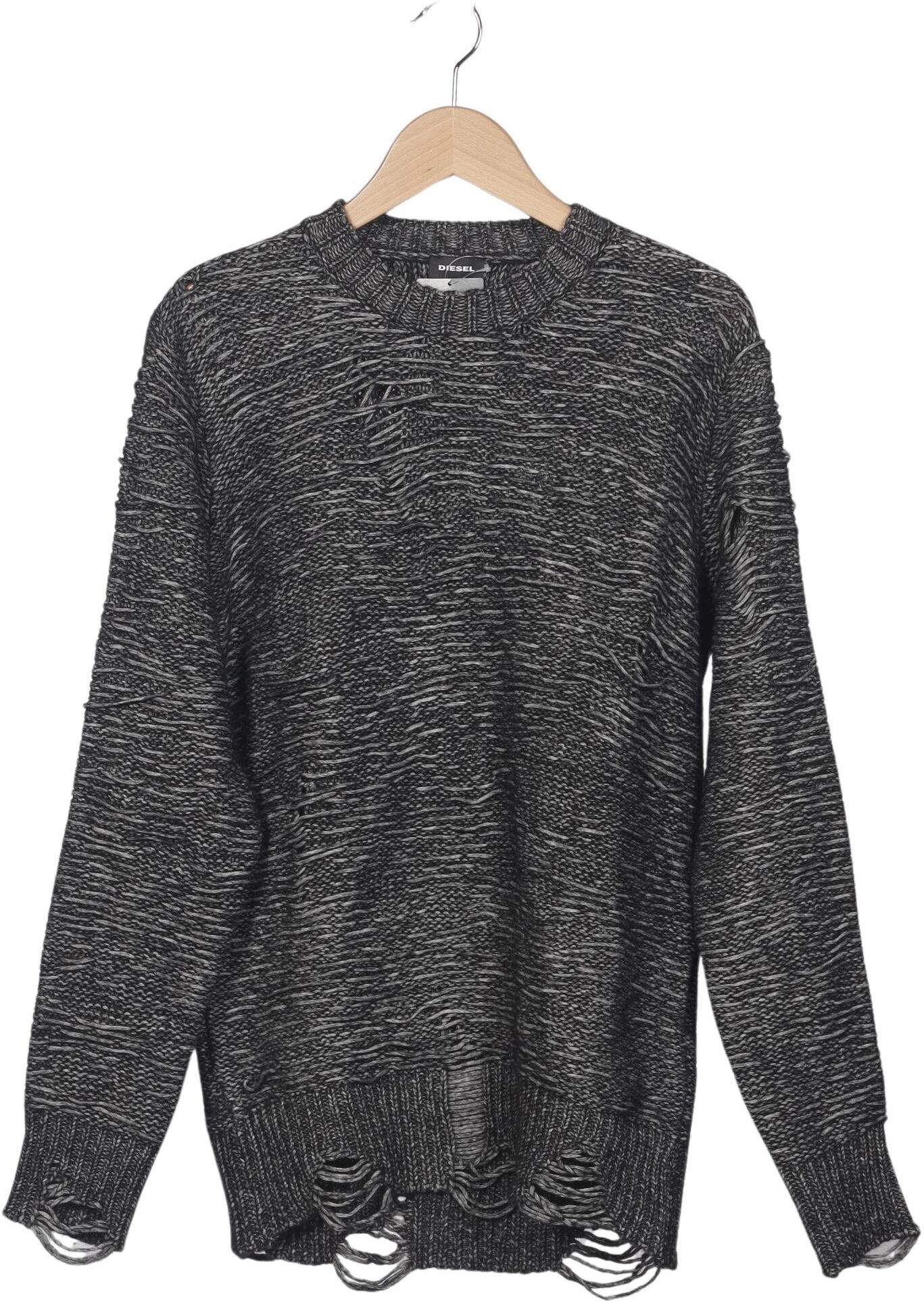 Diesel Herren Pullover, Grau, Gr. S, Baumwolle / Wolle / Synthetik - Second Hand