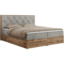 BOXBETT VENETO 180/200 Hellgrau Struktur - H3