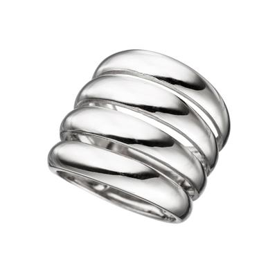 Silberring JOBO "Breiter Mehrfach-Ring" Gr. 54, silber (silber 925), Fingerringe, Damen, 54, Silber 925 (Sterlingsilber), Silberring, 925 Silber rhodiniert
