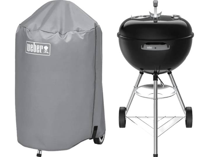 Weber Original Kettle 47 cm Zwart + Weber Hoes 47 cm