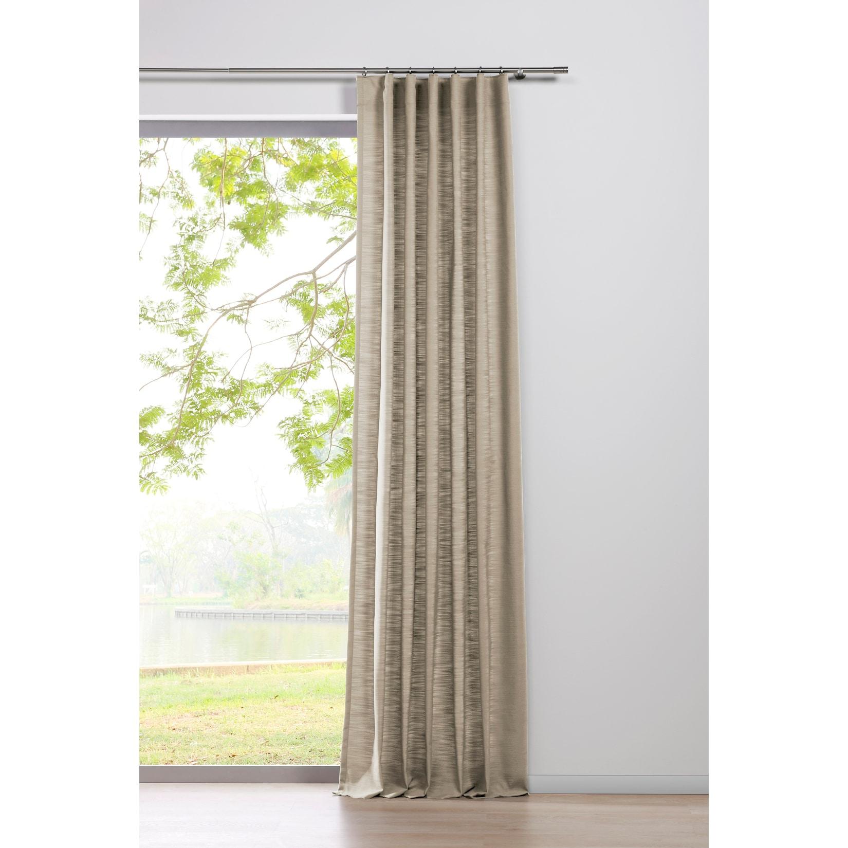 Ondeco Schlaufenschal Balance Gardinen Blickdicht Vorhang Schlafzimmer 1er Set Farbe: Beige, Größe: 135x245 cm