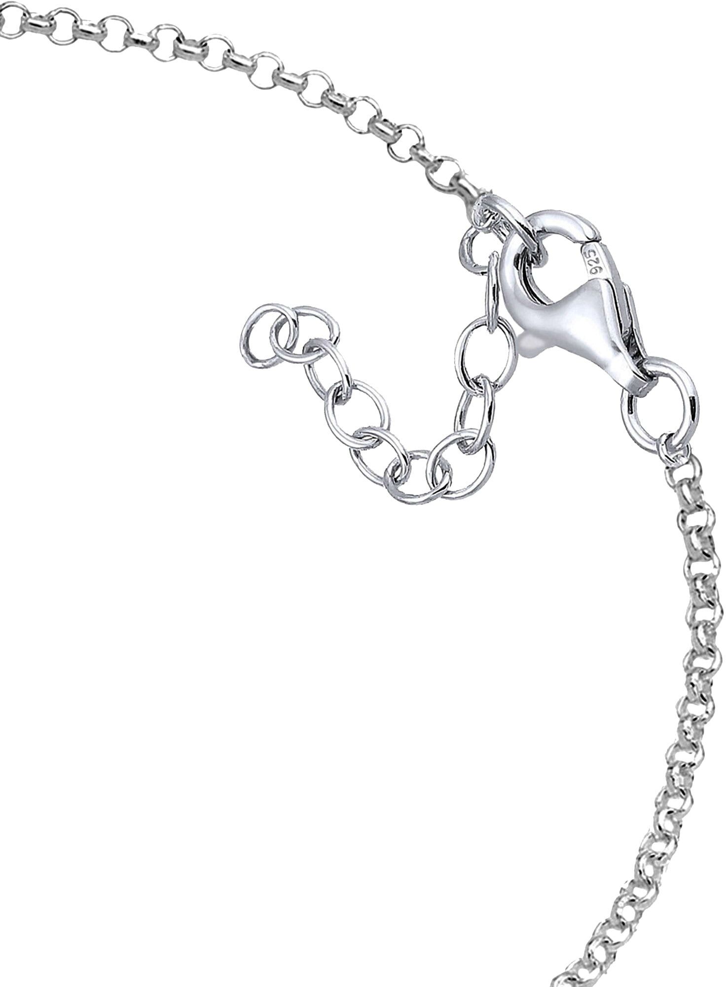 Armkette ELLI "Armband Armkette Herz Love Basic 925 Silber" Gr. 160, silber, Armbänder, Damen, Silber 925 (Sterlingsilber), Armkette