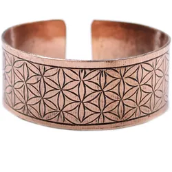 Copper Tibetan Bracelet - Flower of Life
