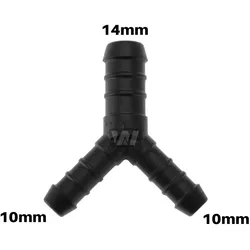 WamSter® Y Schlauchverbinder Pipe Connector reduziert 10mm 10mm 14mm Durchmesser