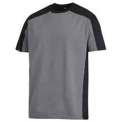 T-Shirt zweifarbig "MARC" - 4XL - grau/schwarz