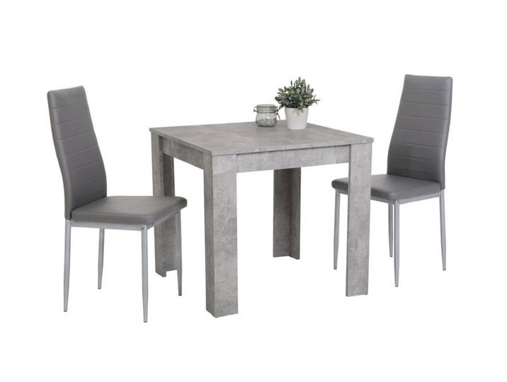 Tischgruppe Duo 3-teilig Betonoptik/grau