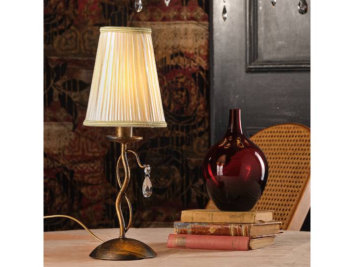 Lampe de table Delia 15 x 15 x 42cm Beige Coton E14