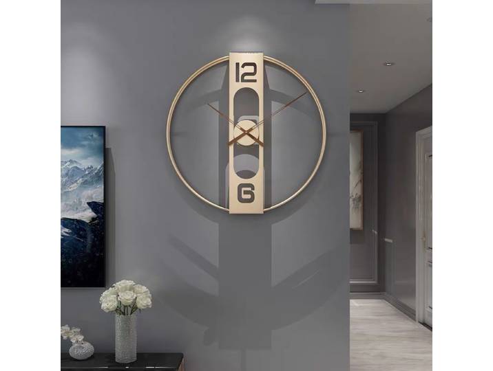 Horloge Murale Simple et Élégante, Horloge à Quartz Minimaliste Créative pour Salon