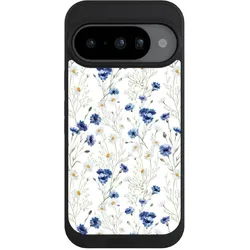 Nivocase Handyhülle für Google Pixel 10 Hülle NIVOpure Case Schwarz Blume Blumen Muster (Google Pixel 10), Smartphone Hülle, Schwarz
