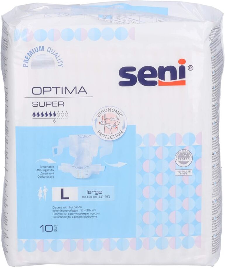 Seni Optima Super Vorl.m.hüftbund large 10stk