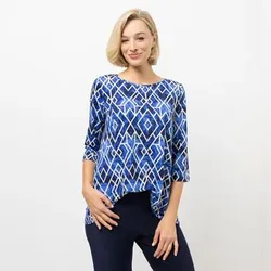 KIM & CO. Shirt, 3/4-Arm Brazil Knit Jersey Rundhalsausschnitt figurumspielend