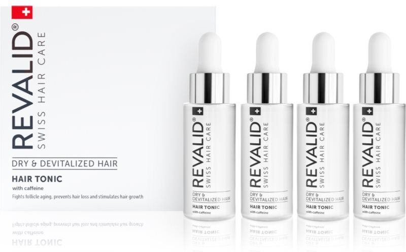 Revalid Hair Tonic belebendes Tonikum mit Koffein zur Unterstützung des Haarwachstums 4x30 ml