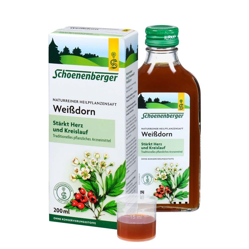 Weissdorn Saft Schoenenberger 200 ml Flüssigkeit