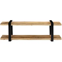 vidaXL, TV Möbel, Xamonum (Raues Mango-Massivholz) (160 x 40 x 40 cm)