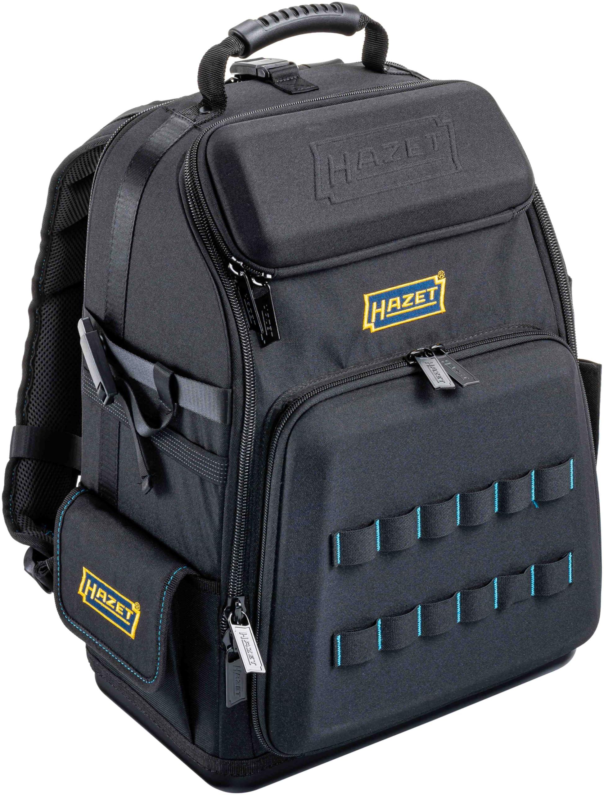 Werkzeugrucksack Werkzeugtasche Rucksack - Leer - 38 Fächer - 21,5 Liter - Belastbar bis 15 kg - Für Werkstatt und Zuhause