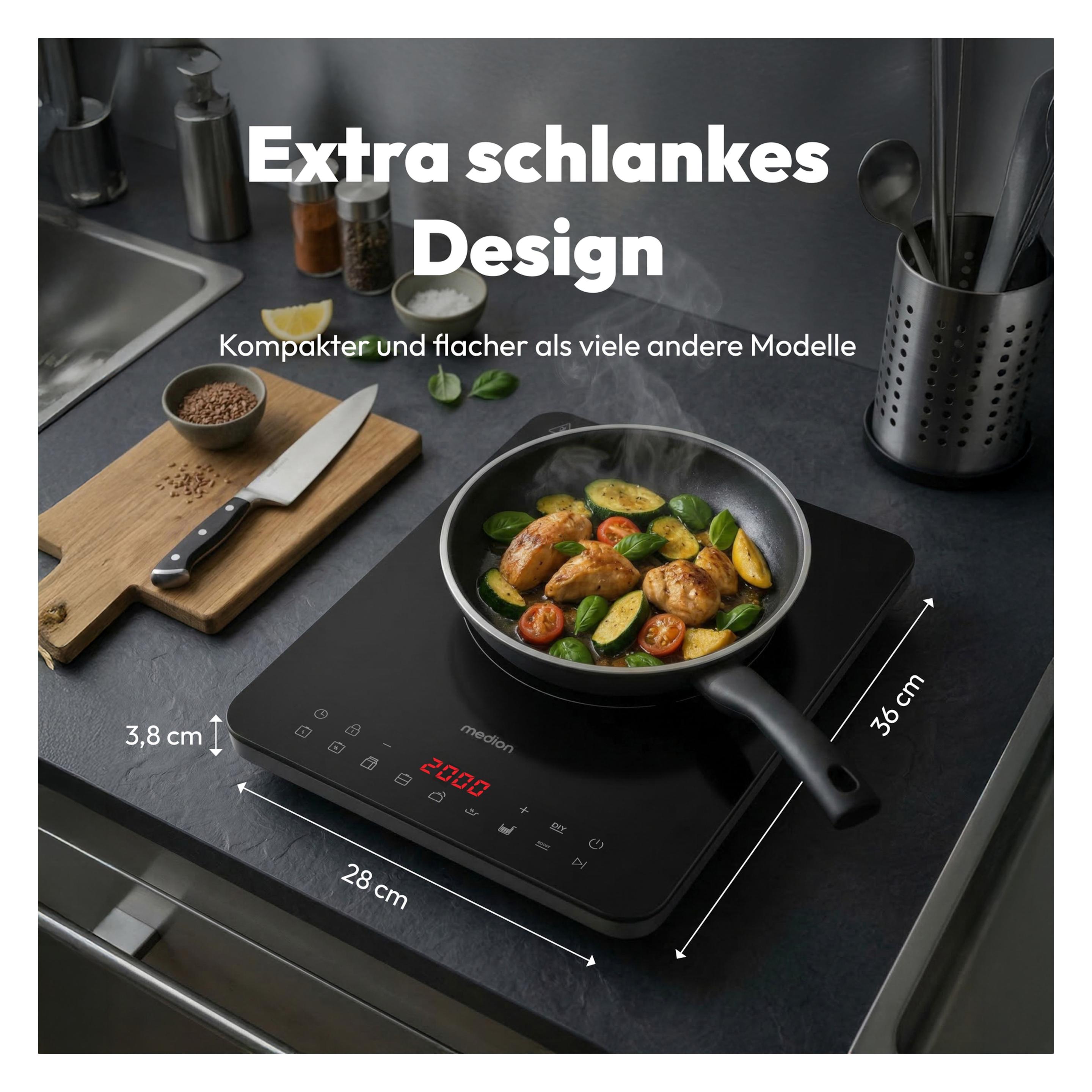 Medion Induktionskochplatte MD 100090 Schwarz (50079799)