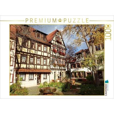 CALVENDO Puzzle Brunnenanlage in der Zwerchgasse in Neustadt an der Weinstraße | 1000 Teile Lege-Größe 64x48cm Foto-Puzzle für glückliche Stunden