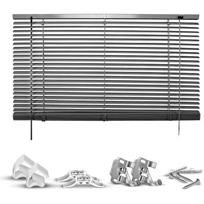 Jalousie GOOD LIFE "Matti" Gr. 19, grau (anthrazit, anthrazit, weiß), B:180cm H:160cm, Jalousien, Klemmfix-Jalousie aus Aluminium
