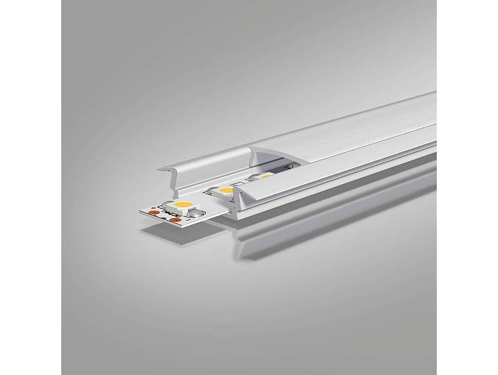 EVN APFLAT3 alu-profiel 200cm T-profiel, aluminium, alu / grijs / zink, Aluminium