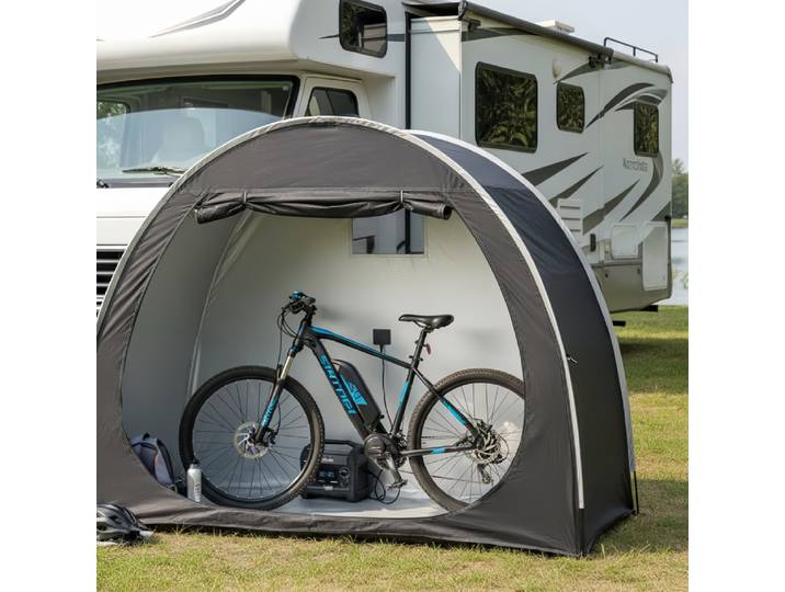 Tente de rangement pour 2-3 vélos pour jardin, abri pliable pour vélos, abri extérieur portable pour le stockage dans la cour de la maison.
