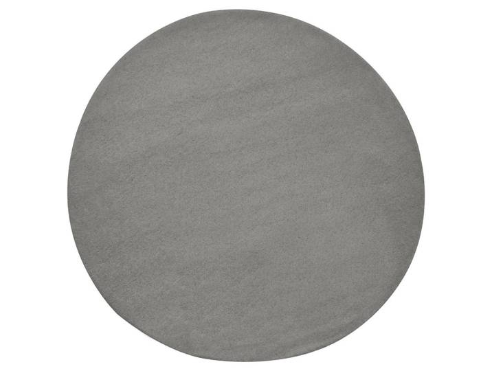 Beliani Teppich Dunkelgrau 140 cm Wolle Vasco, Rund, 140x140 cm, Teppiche und Böden, Teppiche