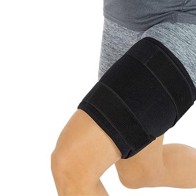 Oberschenkelbandage – Oberschenkel-Quad-Bandage – verstellbare Kompressionsmanschette zur Unterstützung bei gezerrten Leistenmuskeln, Verstauchungen, Quadrizeps, Sehnenentzündungen, Training,