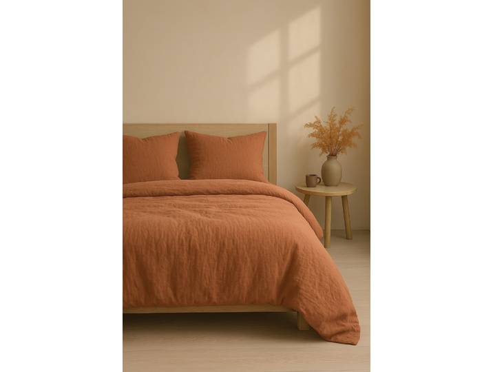 Parure de couette gaze de coton rouge