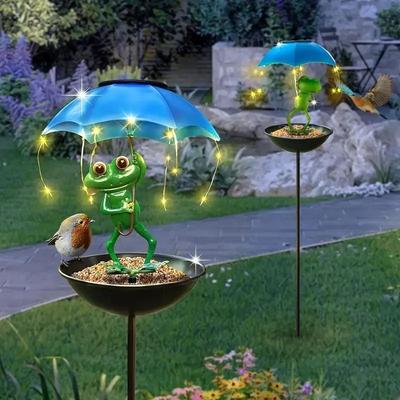 Uplifted Finds Frog Statue Solar Lawn Lamp & Outdoor Bird Feeding Dispenser LED Light Frog Statue Solar Lawn Lamp & Outdoor Bird Feeding Dispenser LED Light