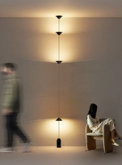 ilyeco Modern Cone Design Floor Lamp, Art Decorative Iron Hanging Cable Lamp For Living Room, Hallway & Bedroom a Wiring warm Light