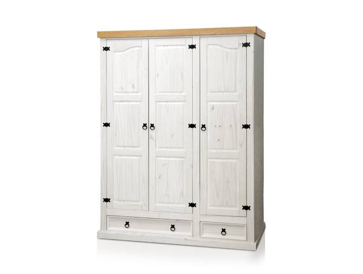 CORTON Kleiderschrank, Material Massivholz, Kiefer gewachst