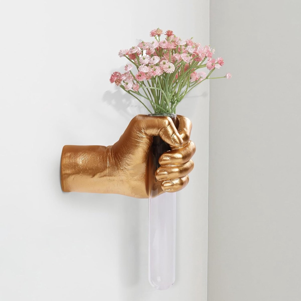 SnelShoppen Gold Wandsculpturen - Handgemaakte Wanddecoratie Vazen en Unieke Wandkunst voor Thuis