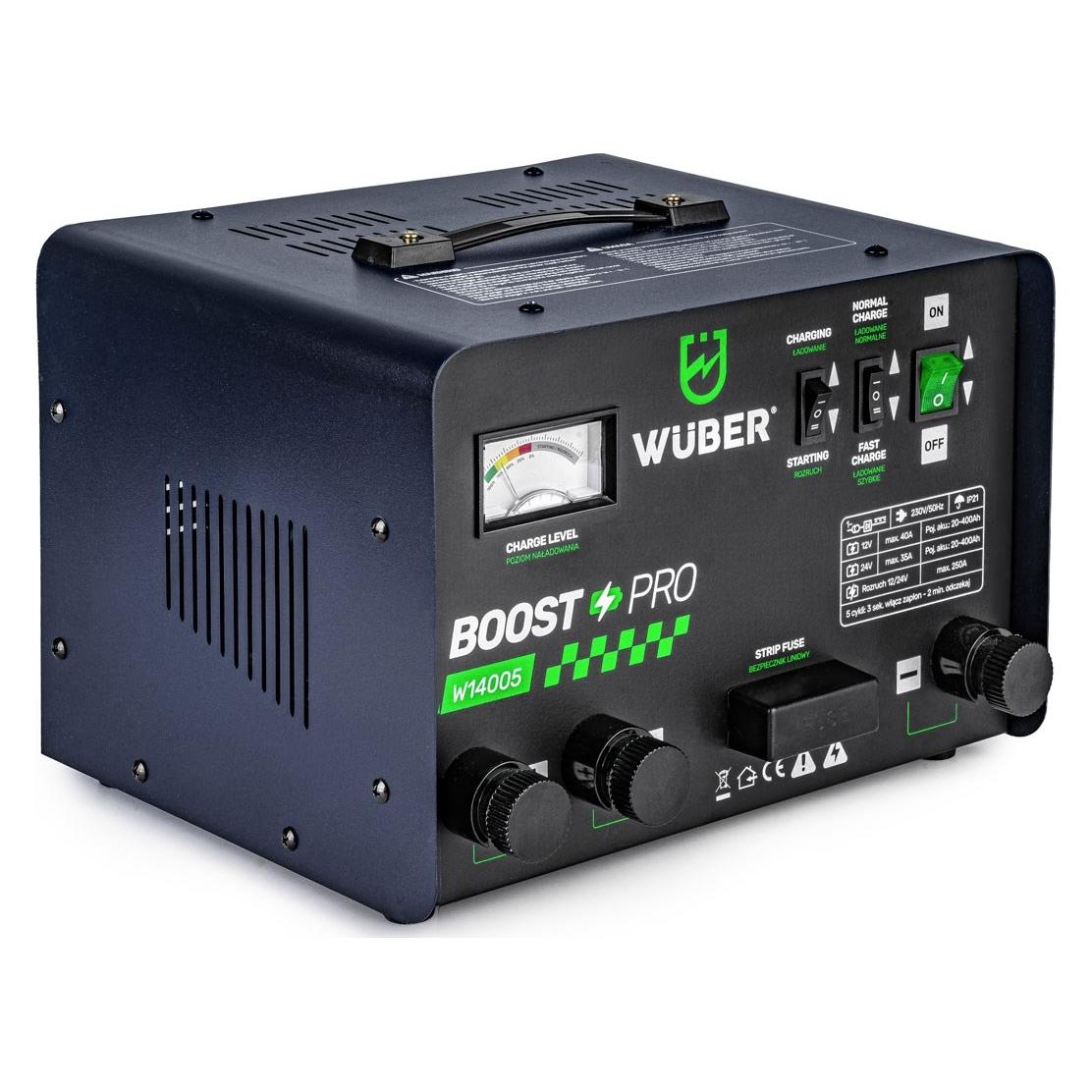 Wüber Prostownik akumulatorowy z rozruchem 40A 12V/24V W14005 WUBER (40 A, 12V, 24V) (W14005)