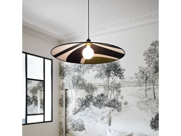 Sonia Laudet Hängelampe Ø 60cm birke - MARKET SET - Wohnzimmer - Design - Stoff / Textil - Einflammig