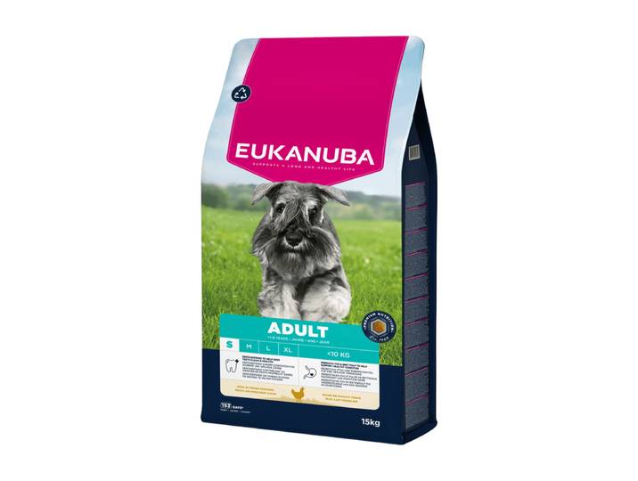 Eukanuba Life Care hondenvoer voor volwassen honden, kleine rassen, kip, 15 kg