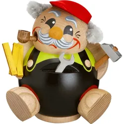 Seiffener Volkskunst Kugelräucherfigur Heimwerker Größe 11 cm