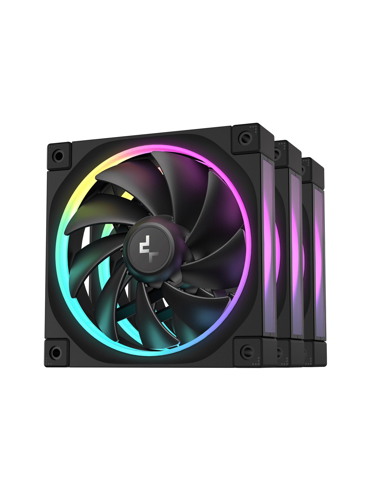 DeepCool FL12 3in1 (3-Pack) - Gehäuselüfter - 120mm - Schwarz mit RGB LED - 32 dBA