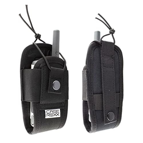 Caseroxx Radioholster Molle-tas voor radioapparatuur en accessoires, zwart