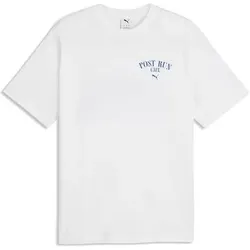 Puma Herren Freizeit / Mode Sommer GJ T-Shirts / Tanks T-Shirts/Tanks ku.Arm He/Uni GRAPHIC Puma Cafe Relaxed Tee, Größe XXL in Weiß Weiß
