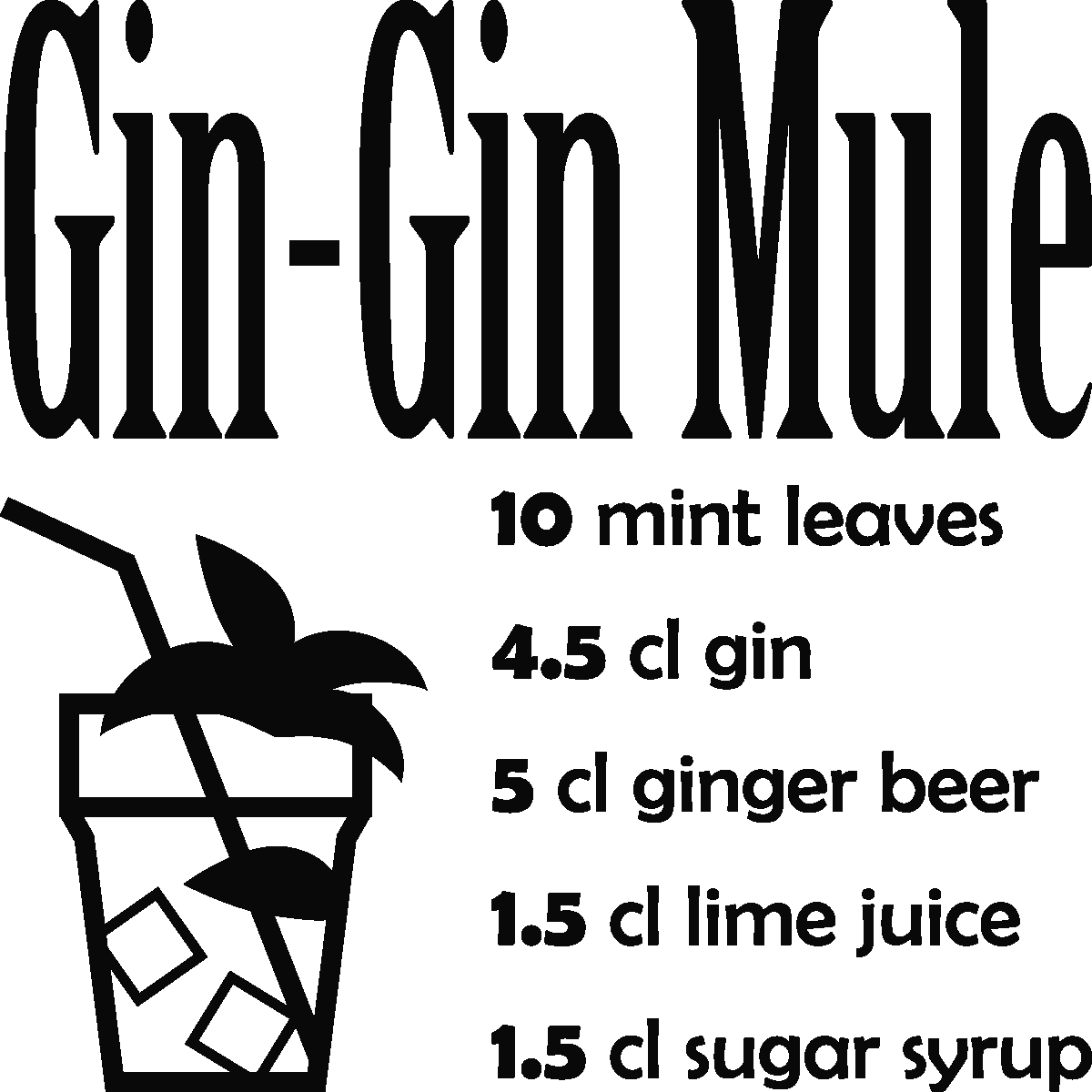 Ambiance-sticker Sticker déco cocktail Gin-gin mule