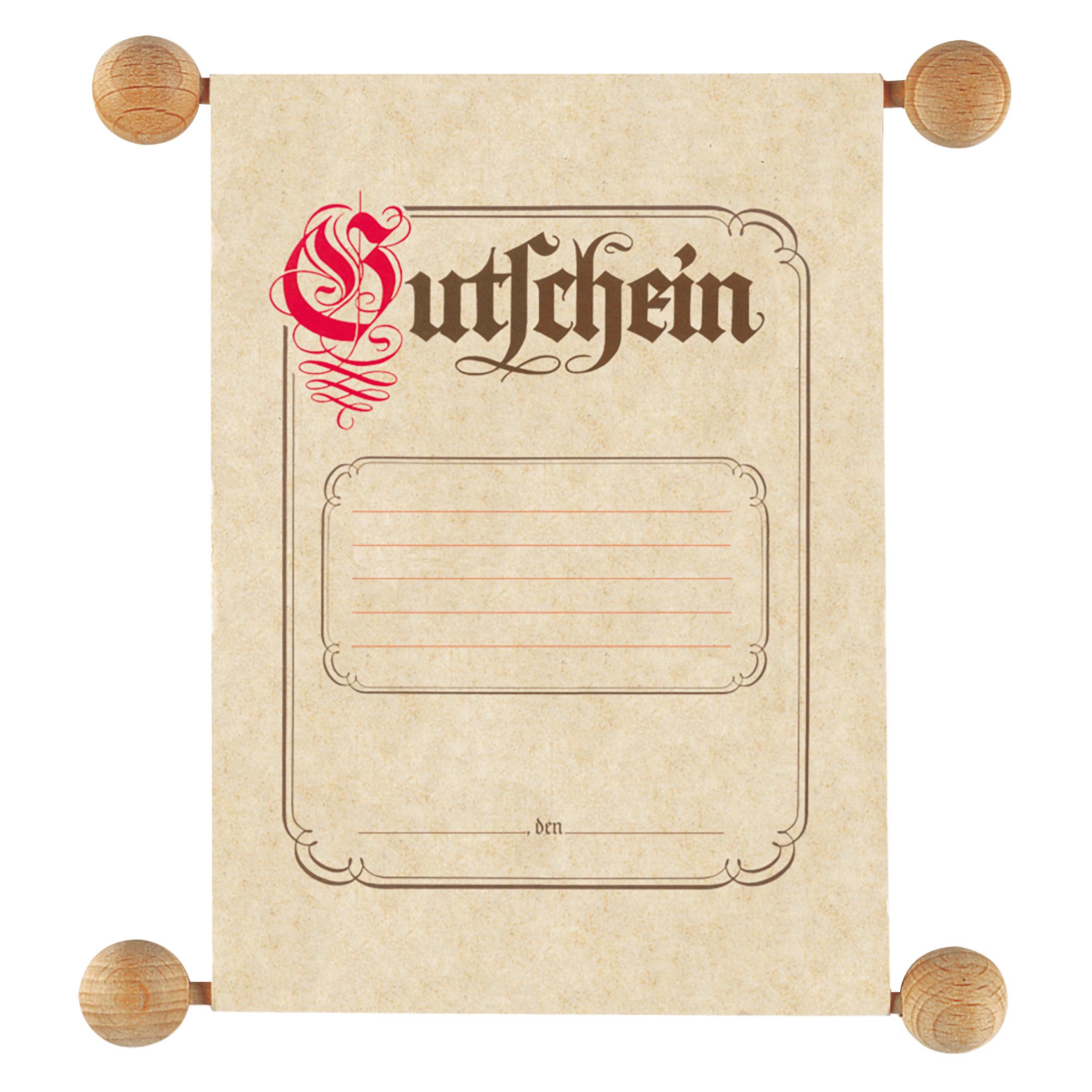 Rnk Gutschein im traditionellen Stil, DIN A5 (A5, 130 g/m²) (2882)